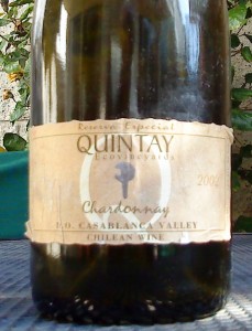 Quintay Chardonnay 2002 front label